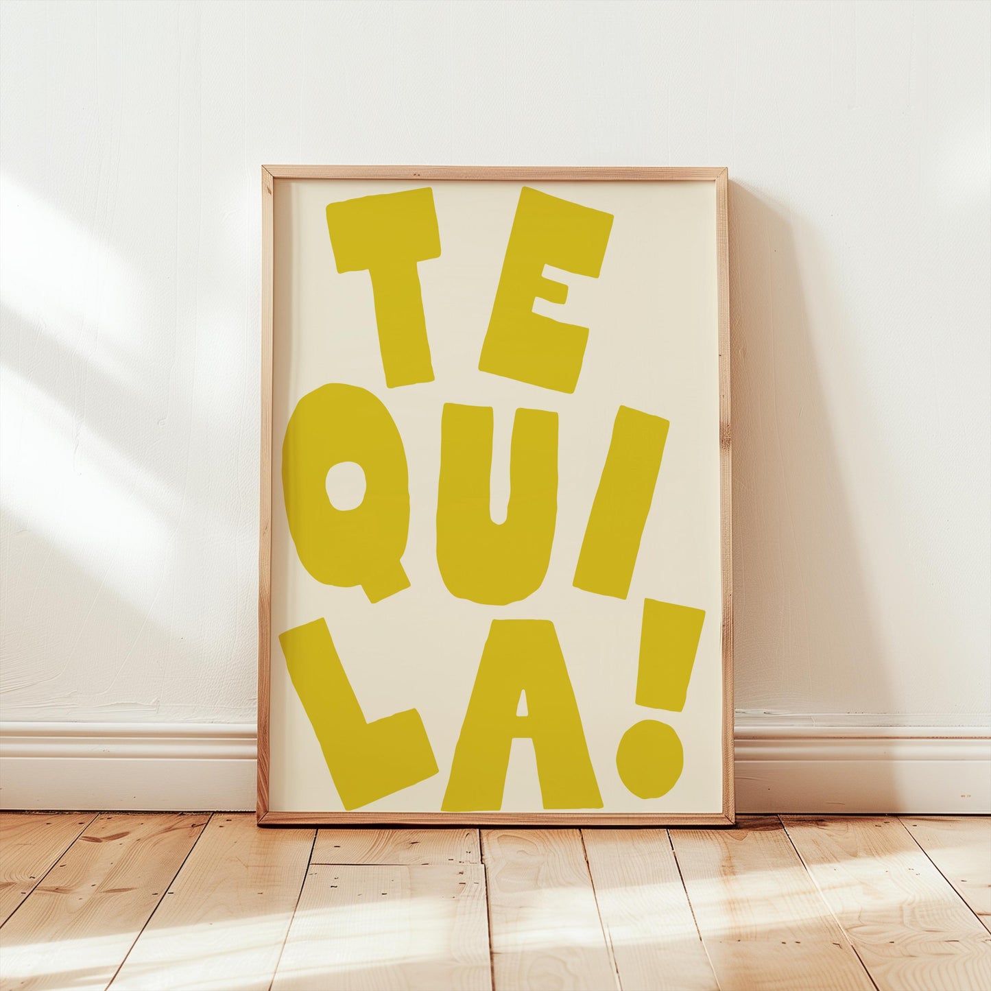 Customizable TEQUILA! | Art Print Poster ONLY | Kitchen Wall Art | Wall Decor for Wine Lovers | Funny Adult Poster