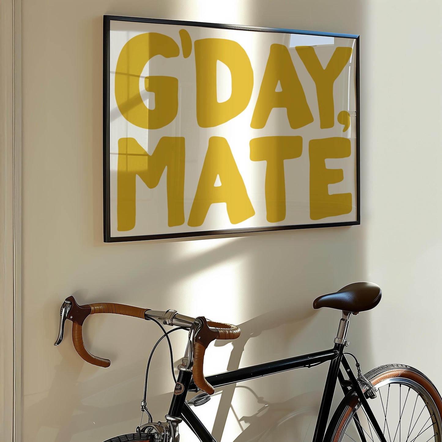 Customizable G'Day Mate Australia Art Print Poster ONLY, Hallway Art, Funny Australian Welcome Wall Decor, Aussie Entry Way Print