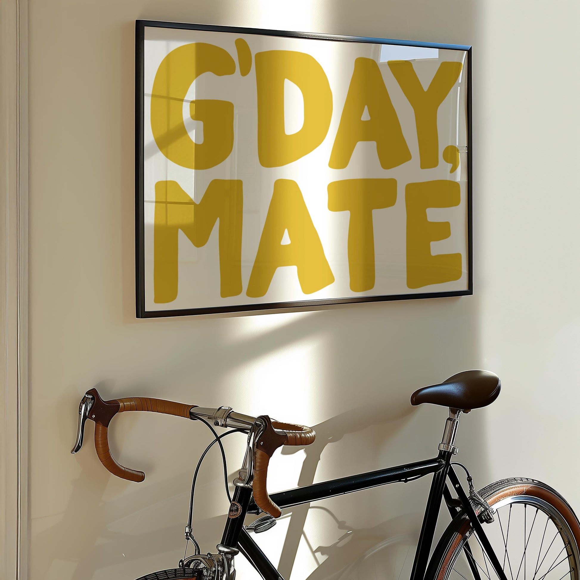 Customizable G'Day Mate Australia Art Print Poster ONLY, Hallway Art, Funny Australian Welcome Wall Decor, Aussie Entry Way Print
