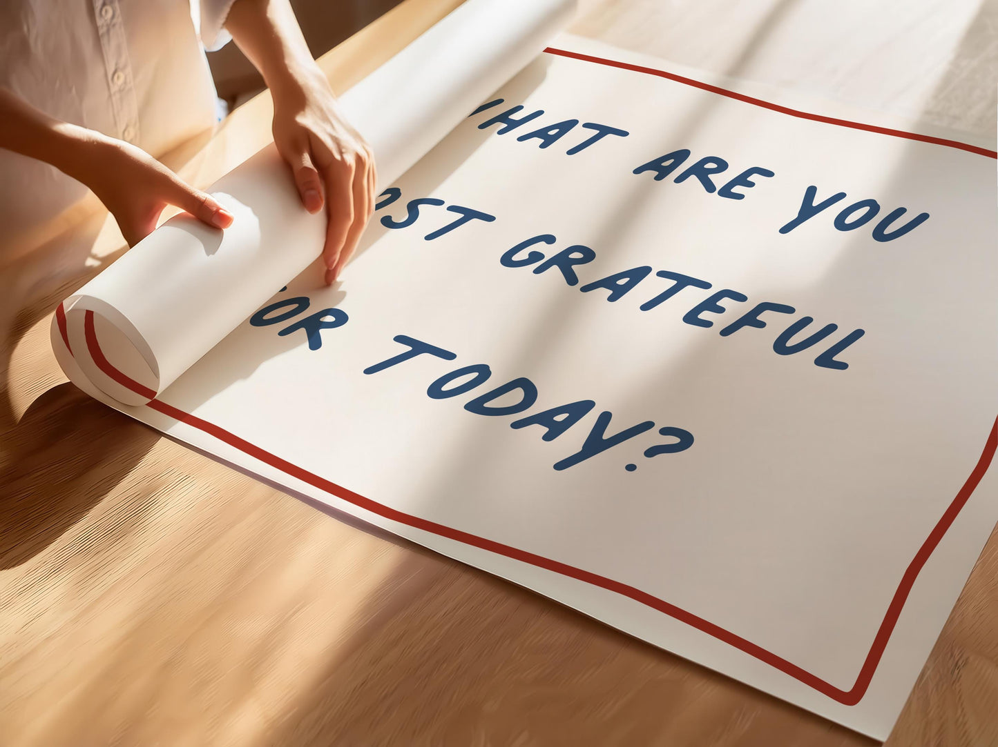 Customizable What are you grateful for today? Art Print Poster ONLY, Mindful Print, Gratitude Bedroom Wallart, Doodle Print, Custom Colours