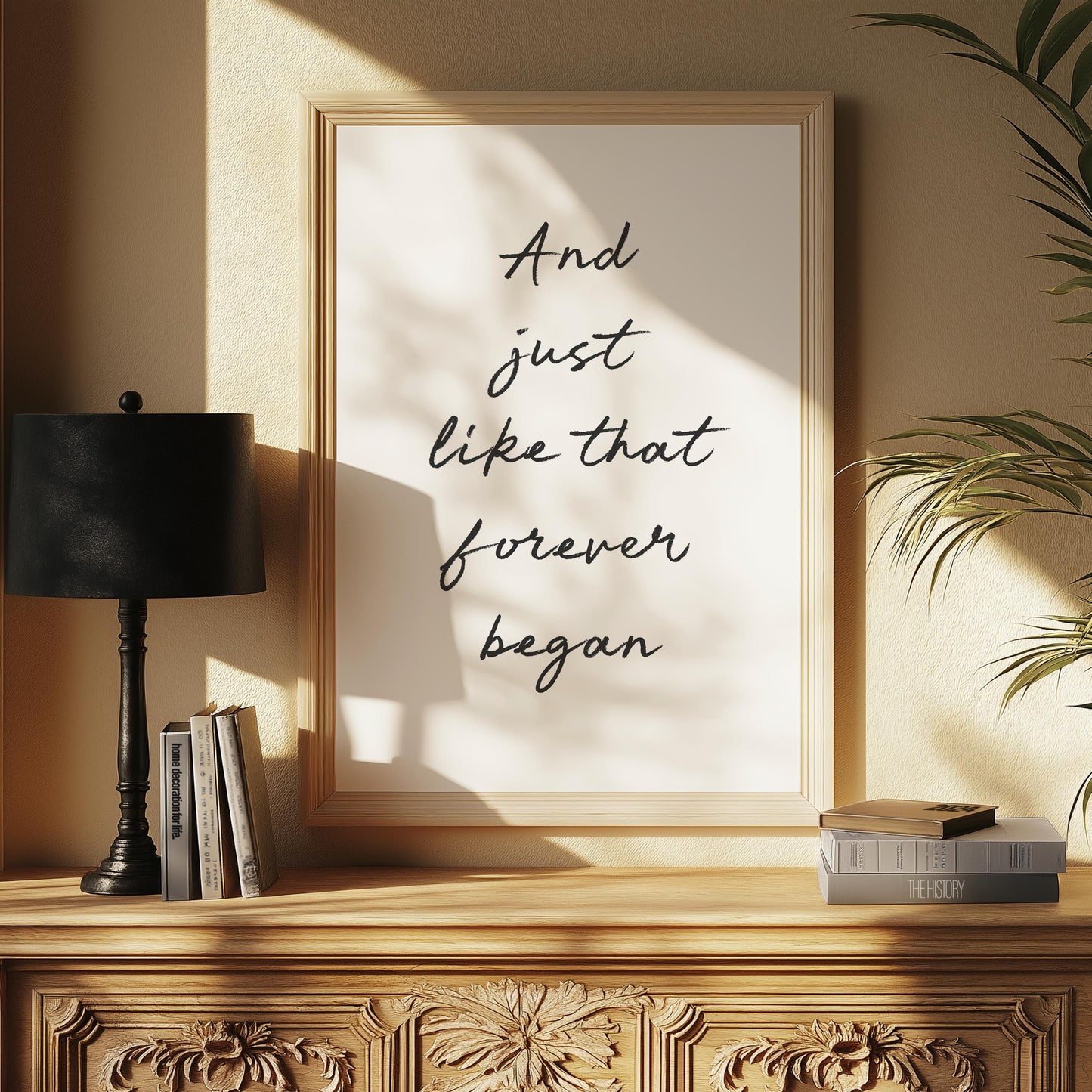 Customizable And just like that forever began, Art Print Poster ONLY, Engagement Gifts, Wall Decor, Wedding gift Poster, Cute Couple Art