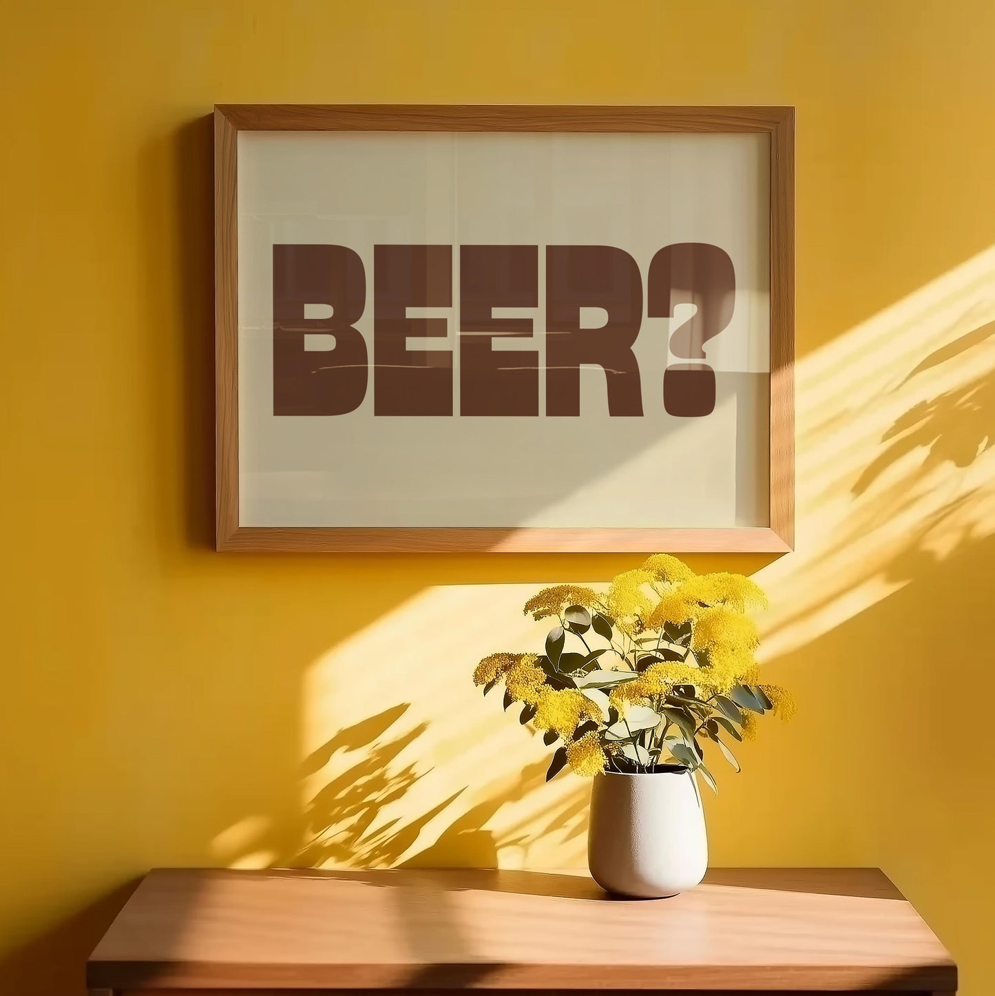 Customizable BEER? Art Print Poster ONLY, kitchen Art, Dining Room Wall Decor, Funny Adult Poster, beer Lover Print, Minimalist beer Art