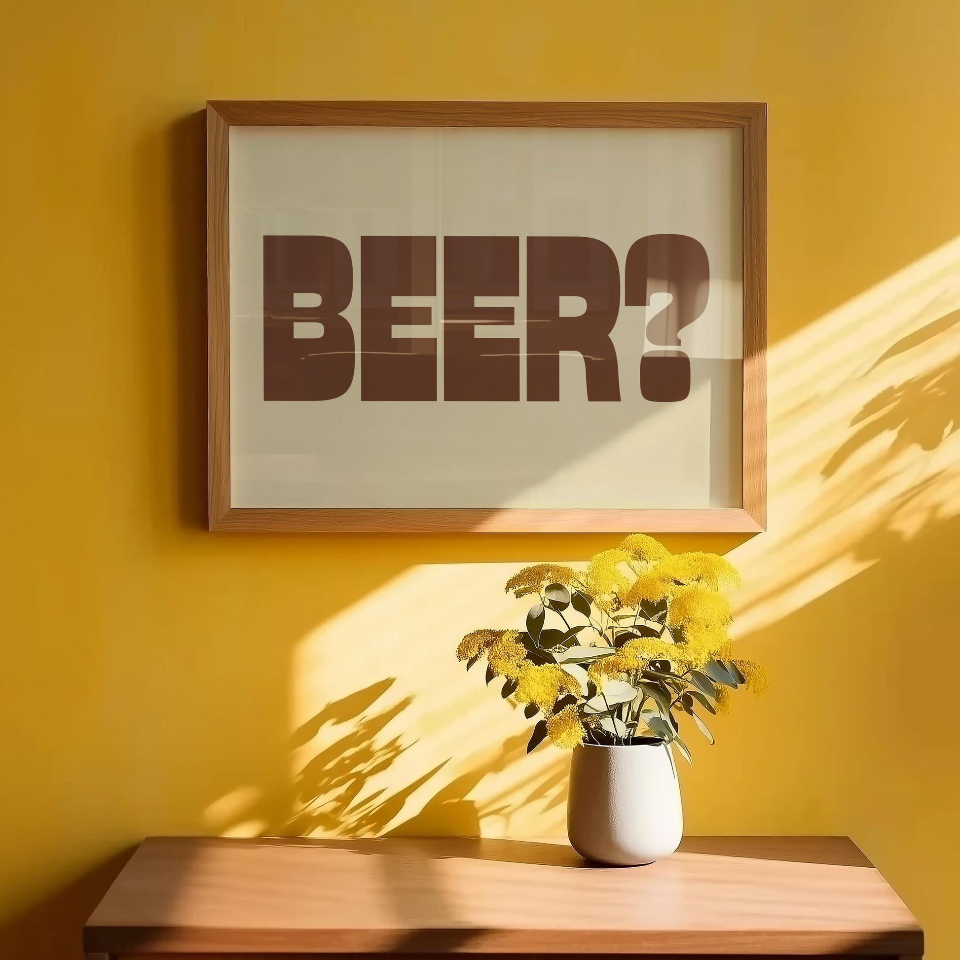 Customizable BEER? Art Print Poster ONLY, kitchen Art, Dining Room Wall Decor, Funny Adult Poster, beer Lover Print, Minimalist beer Art