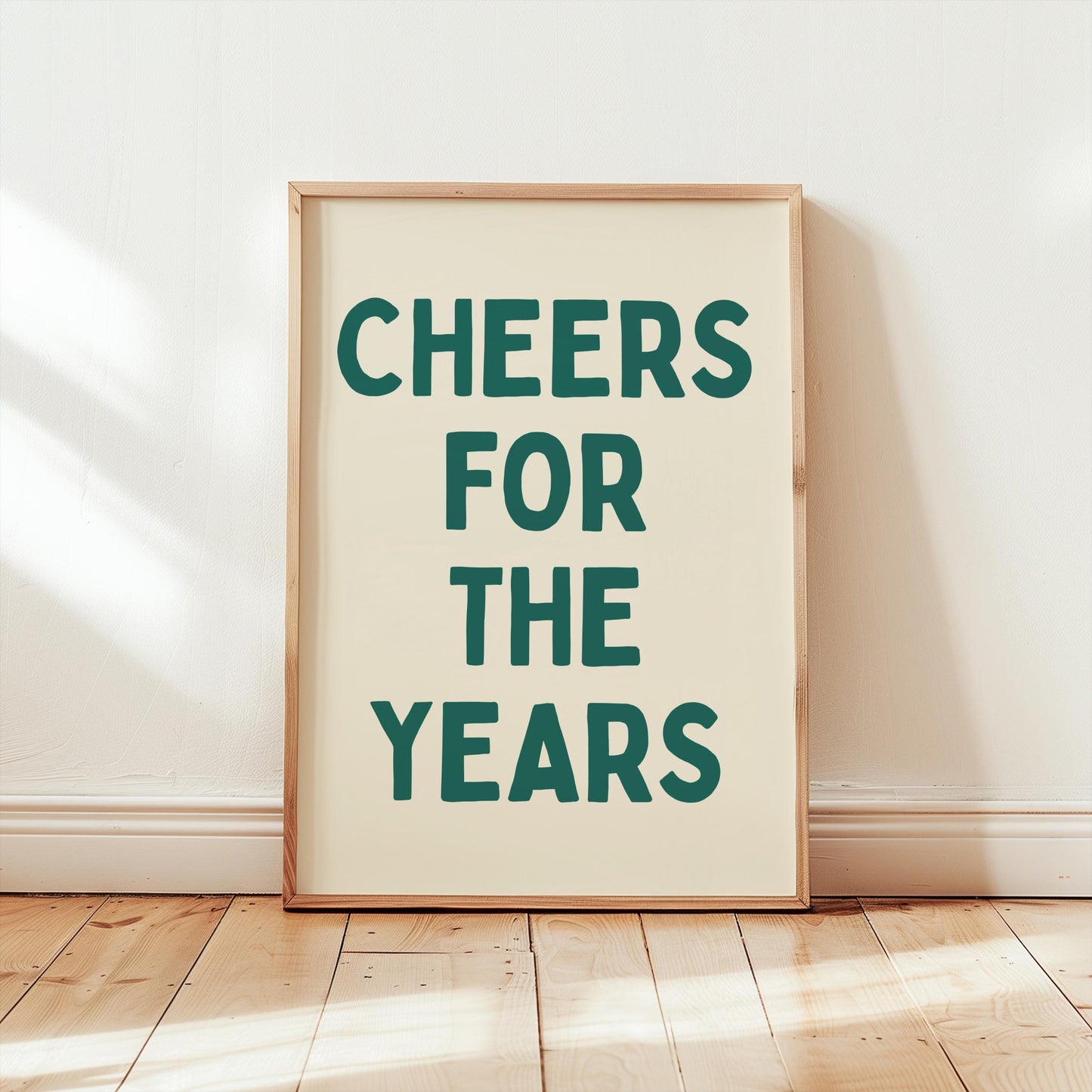 Customizable Cheers for the years | Art Print Poster ONLY | kitchen Art | Wall Decor | Funny Adult Poster