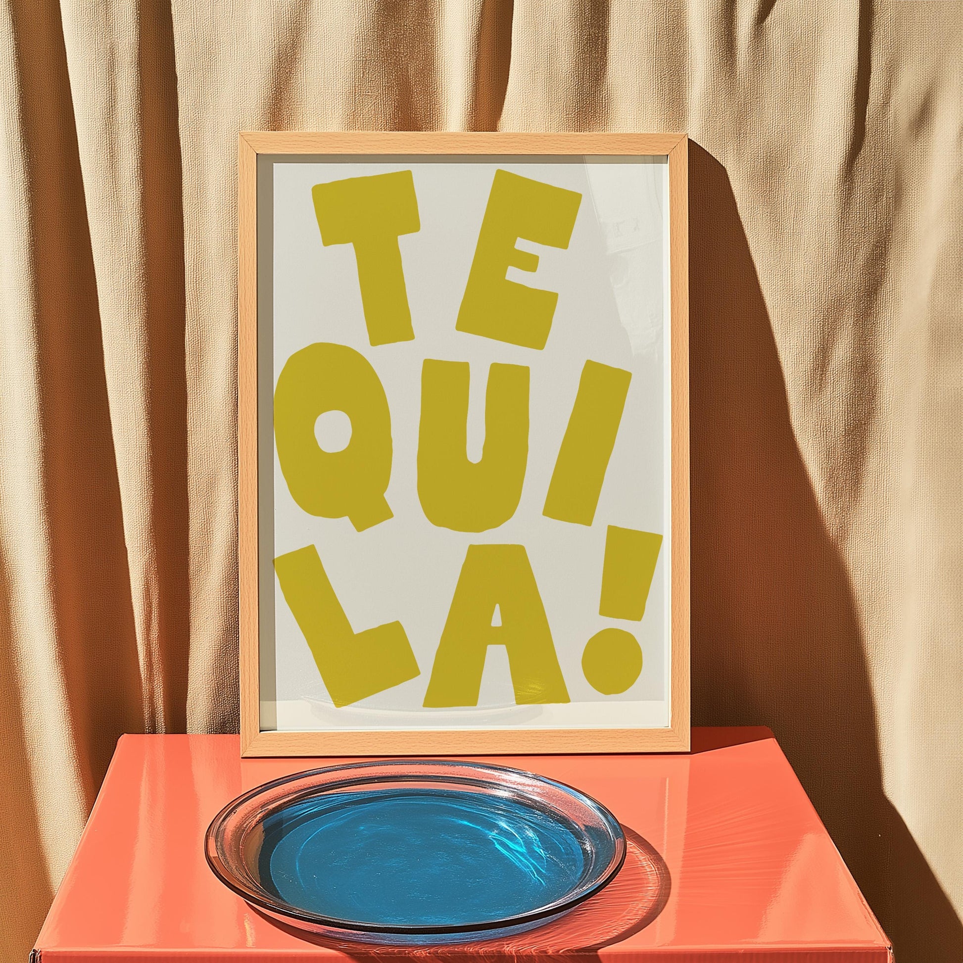 Customizable TEQUILA! | Art Print Poster ONLY | Kitchen Wall Art | Wall Decor for Wine Lovers | Funny Adult Poster