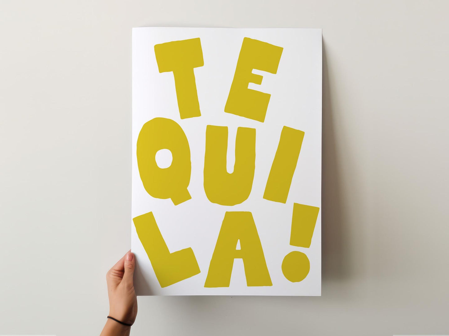 Customizable TEQUILA! | Art Print Poster ONLY | Kitchen Wall Art | Wall Decor for Wine Lovers | Funny Adult Poster