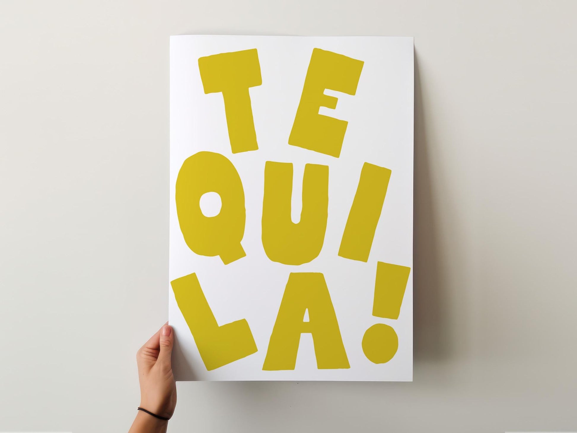 Customizable TEQUILA! | Art Print Poster ONLY | Kitchen Wall Art | Wall Decor for Wine Lovers | Funny Adult Poster