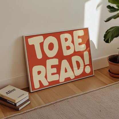 Customizable To Be Read! Art Print Poster ONLY, Book Art, Library Wall Decor, Bookstagram Poster, TBR Print, Maximalist reading books poster