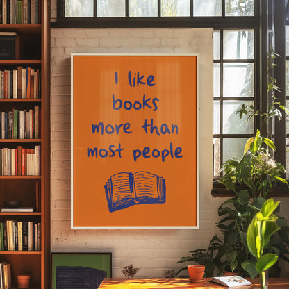 Customizable Books Over People Art Print Poster ONLY, Book Art, Library Wall Decor, Bookstagram Poster, Maximalist reading books poster