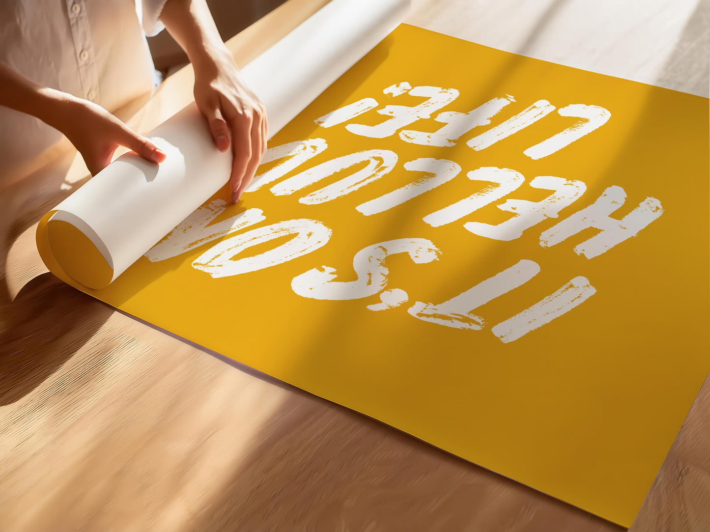Customizable It's One Helluva Life! Art Print Poster ONLY, Live Fully Mindful Print, Enjoy The Now Wall art, One Life Live it, Custom Colors