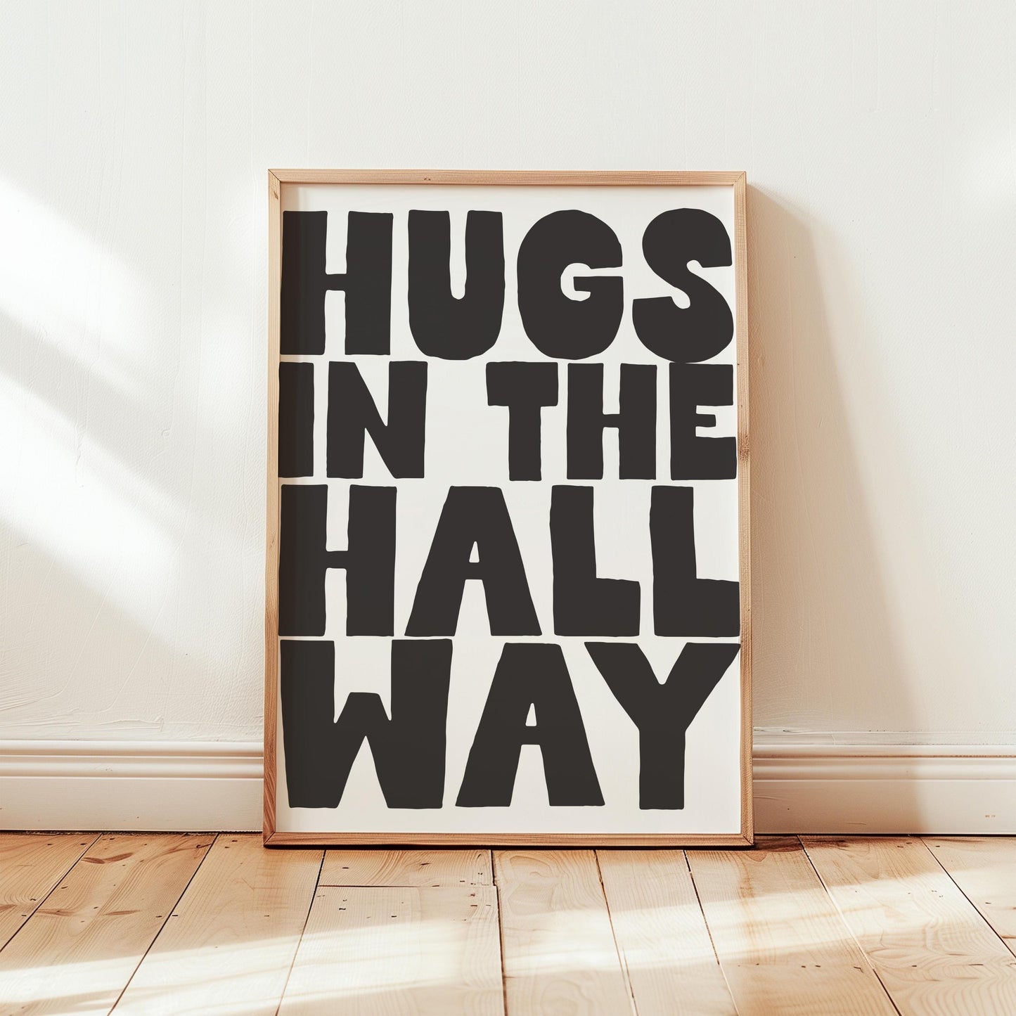 Customizable Hugs in the Hallway | Art Print Poster ONLY | Hallway Art | Wall Decor | Custom Sizes