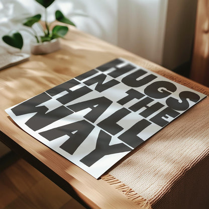 Customizable Hugs in the Hallway | Art Print Poster ONLY | Hallway Art | Wall Decor | Custom Sizes