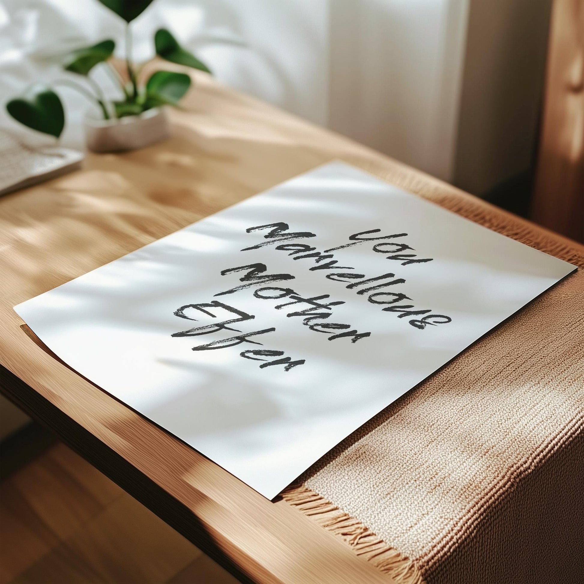 Customizable You Marvellous Mother Effer Art Print Poster ONLY, Uplifting Bedroom Art, Motivational Wall Decor, Sweary Inspiring Poster