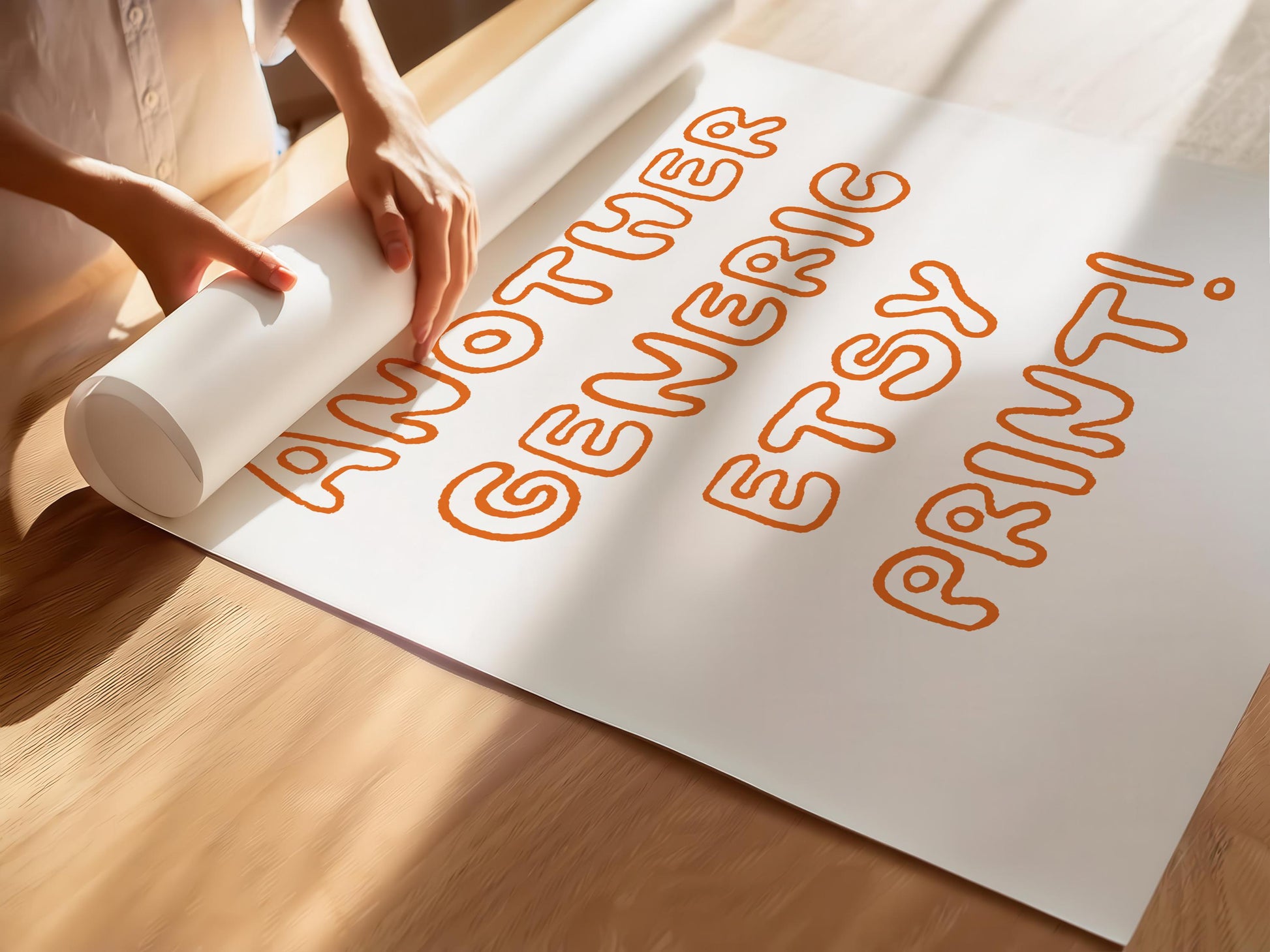 Customizable Not Another Generic Etsy Print | Funny Art Print Poster ONLY, Unique Hallway Art, Sarcastic Wall Decor, Funny Adult Poster