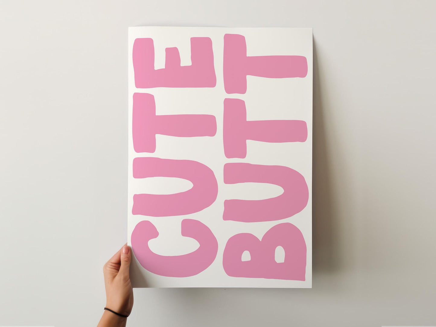 Customizable Cute Butt, Art Print Poster ONLY, Bedroom Art, Toilet Wall Decor, Funny Bathroom Print, Maximalist Home Decor, Custom Colours