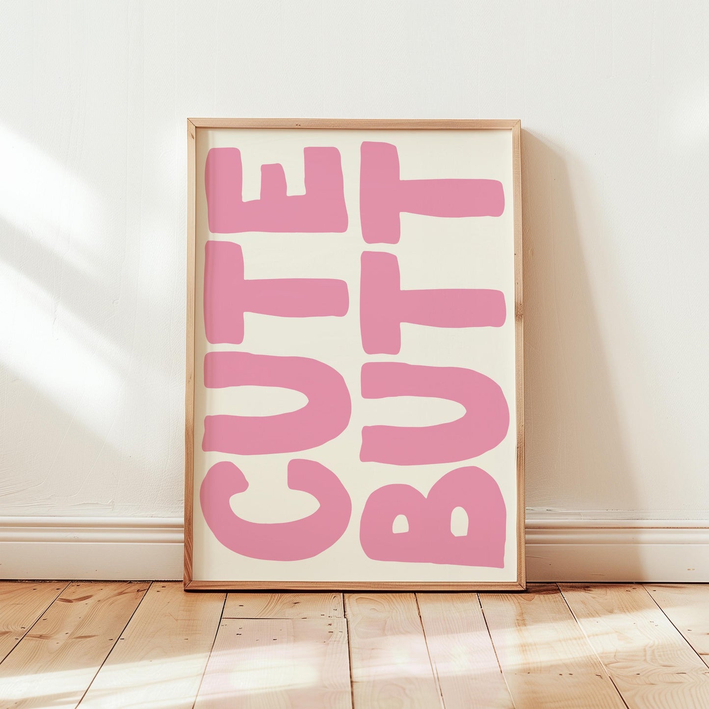 Customizable Cute Butt, Art Print Poster ONLY, Bedroom Art, Toilet Wall Decor, Funny Bathroom Print, Maximalist Home Decor, Custom Colours