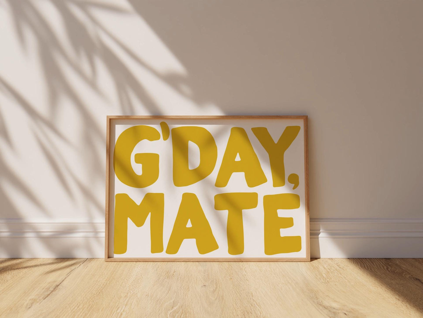 Customizable G'Day Mate Australia Art Print Poster ONLY, Hallway Art, Funny Australian Welcome Wall Decor, Aussie Entry Way Print