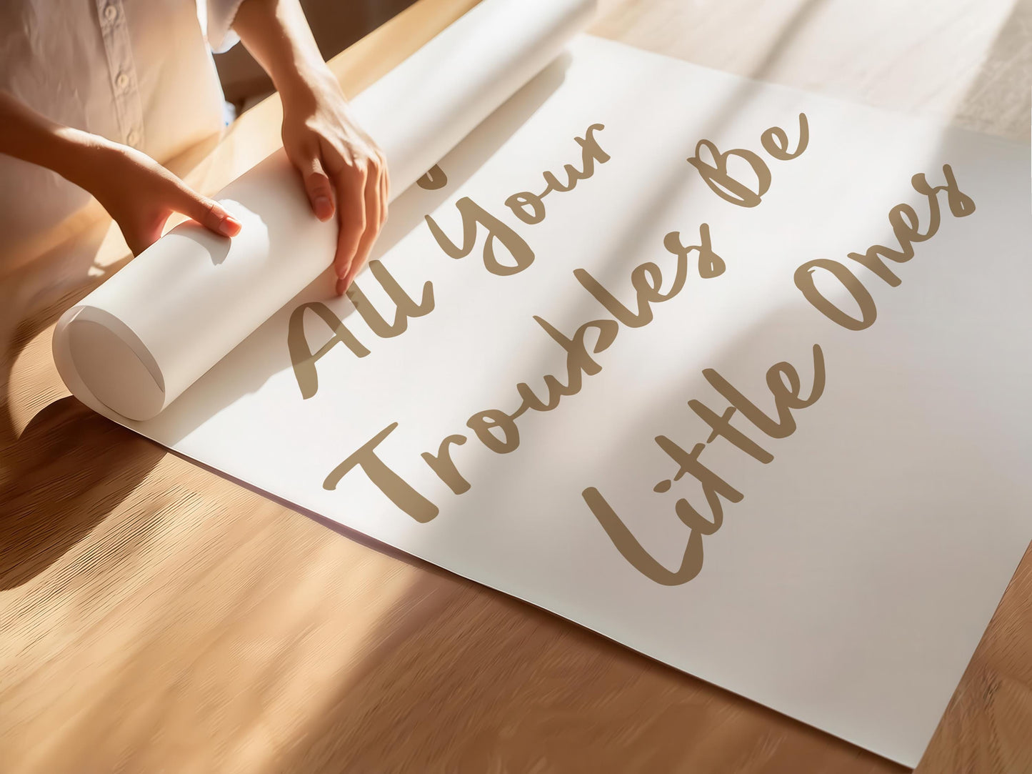 Customizable May All Your Troubles Be Little Ones, Art Print Poster ONLY, Housewarming Gifts, Nursery Wall Decor, Wedding gift Poster
