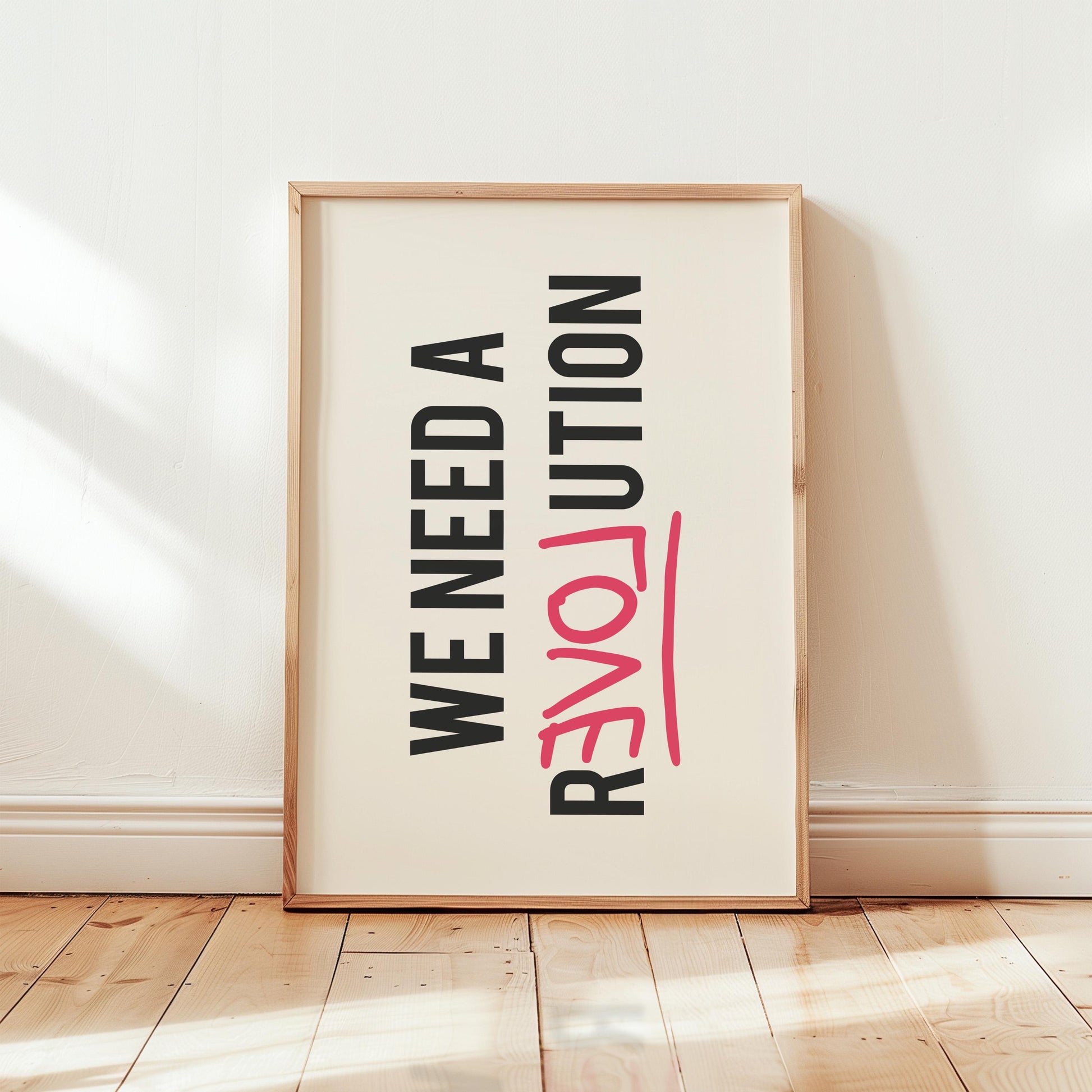Customizable We Need A reEVOLution Print Poster ONLY, Protest Art, Feminist Wall Decor, Social Justice Poster, Activism Art, Custom Colours