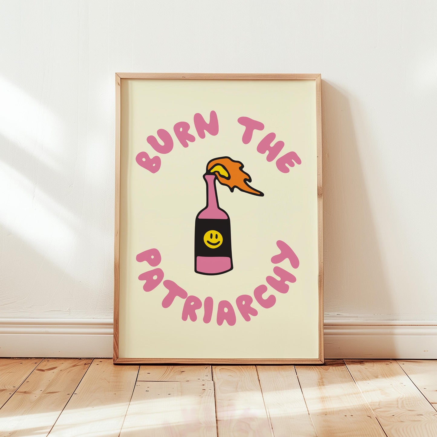 Customizable Burn The Patriarchy Print Poster ONLY, Protest Art, Feminism Wall Decor, Social Justice Poster, Activism Art, Gender Equality