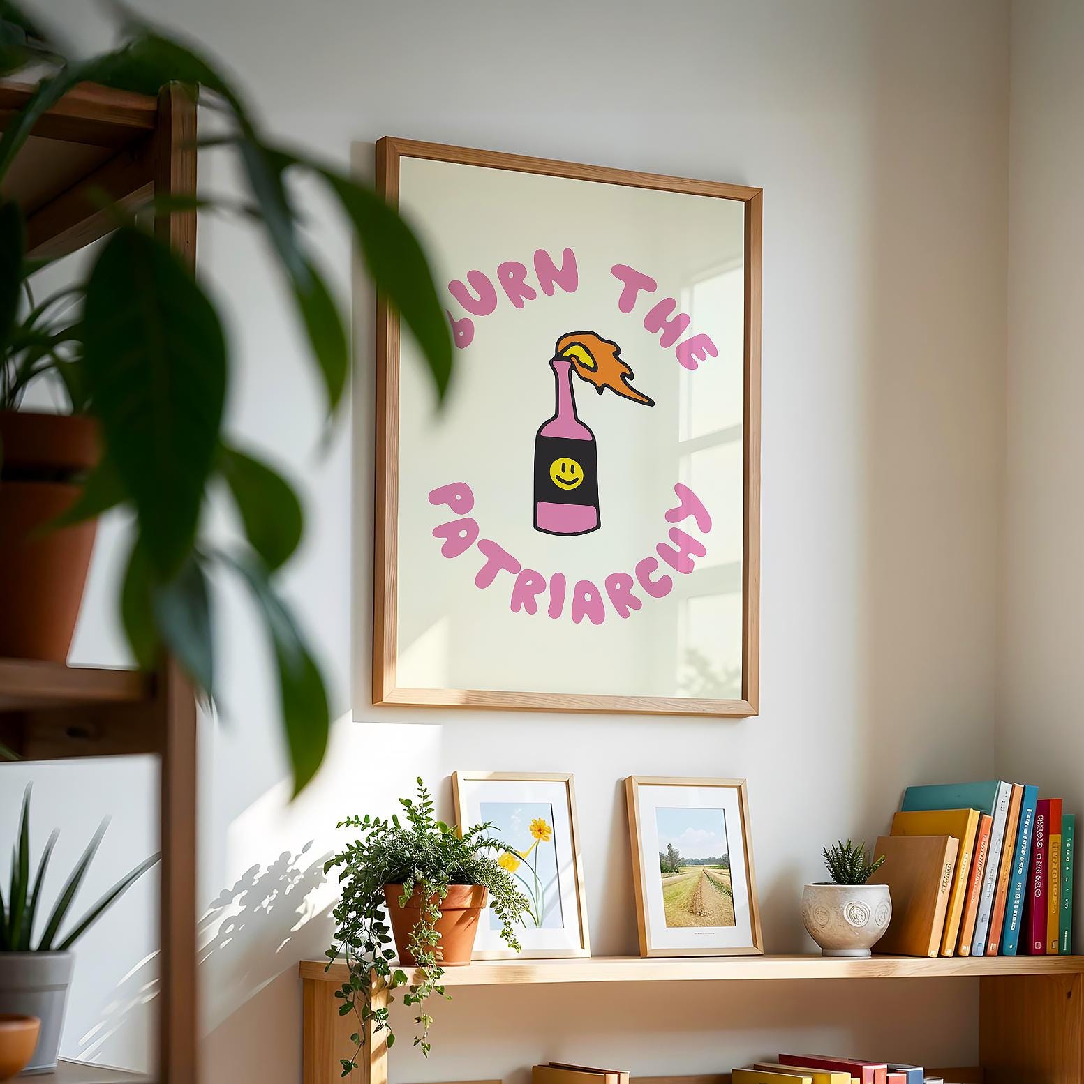 Customizable Burn The Patriarchy Print Poster ONLY, Protest Art, Feminism Wall Decor, Social Justice Poster, Activism Art, Gender Equality