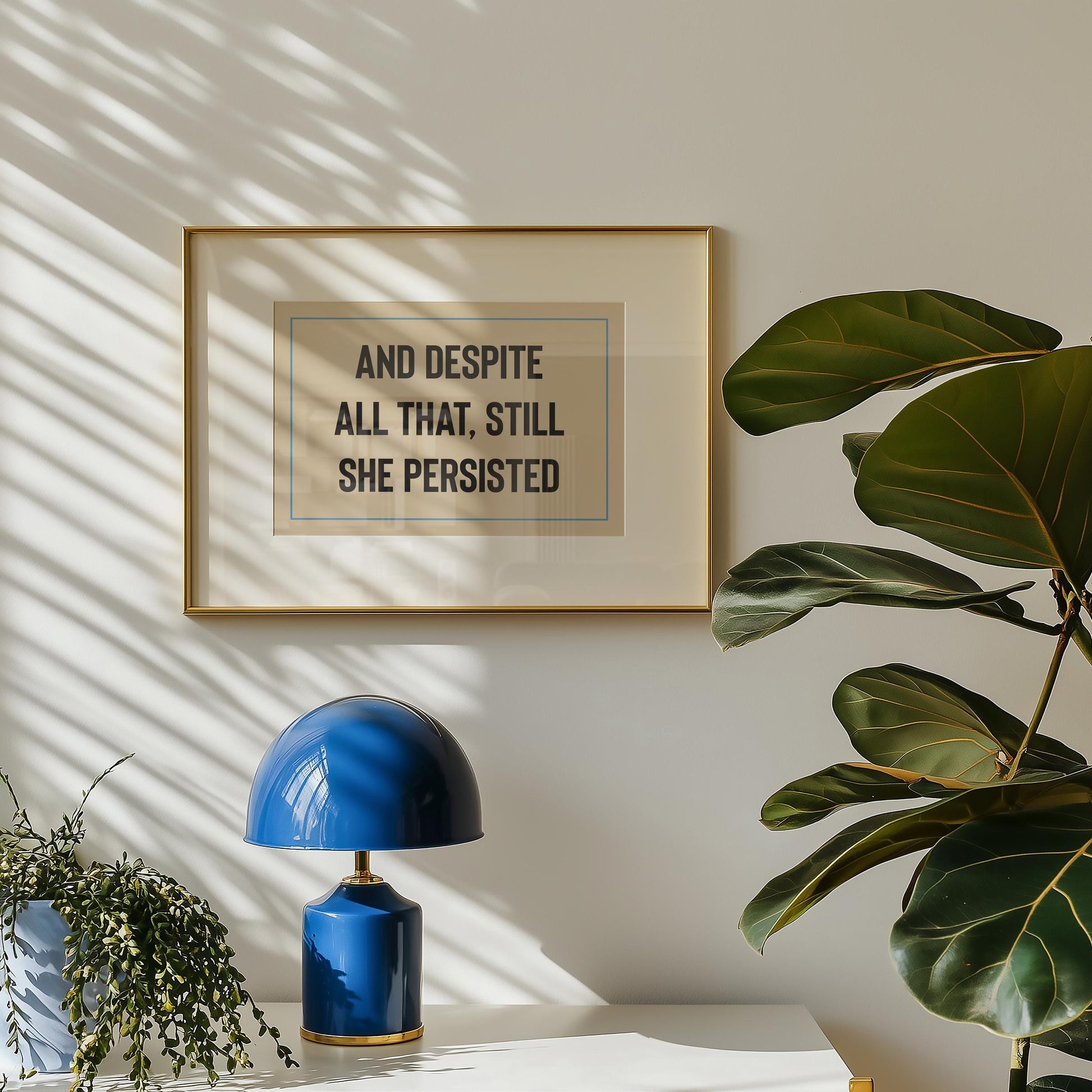 Customizable Still She Persisted Print Poster ONLY, Protest Art, Feminism Wall Decor, Social Justice Poster, Activism Art, Gender Equality