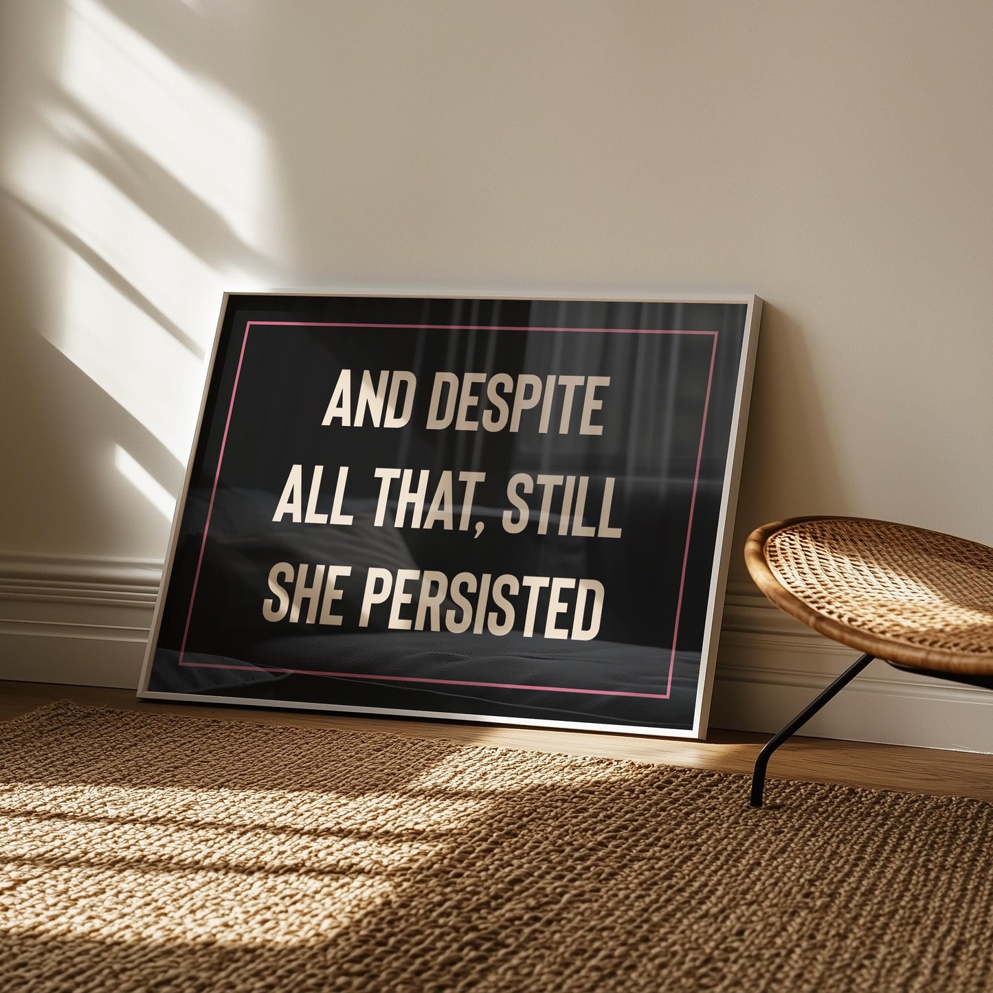 Customizable Still She Persisted Print Poster ONLY, Protest Art, Feminism Wall Decor, Social Justice Poster, Activism Art, Gender Equality