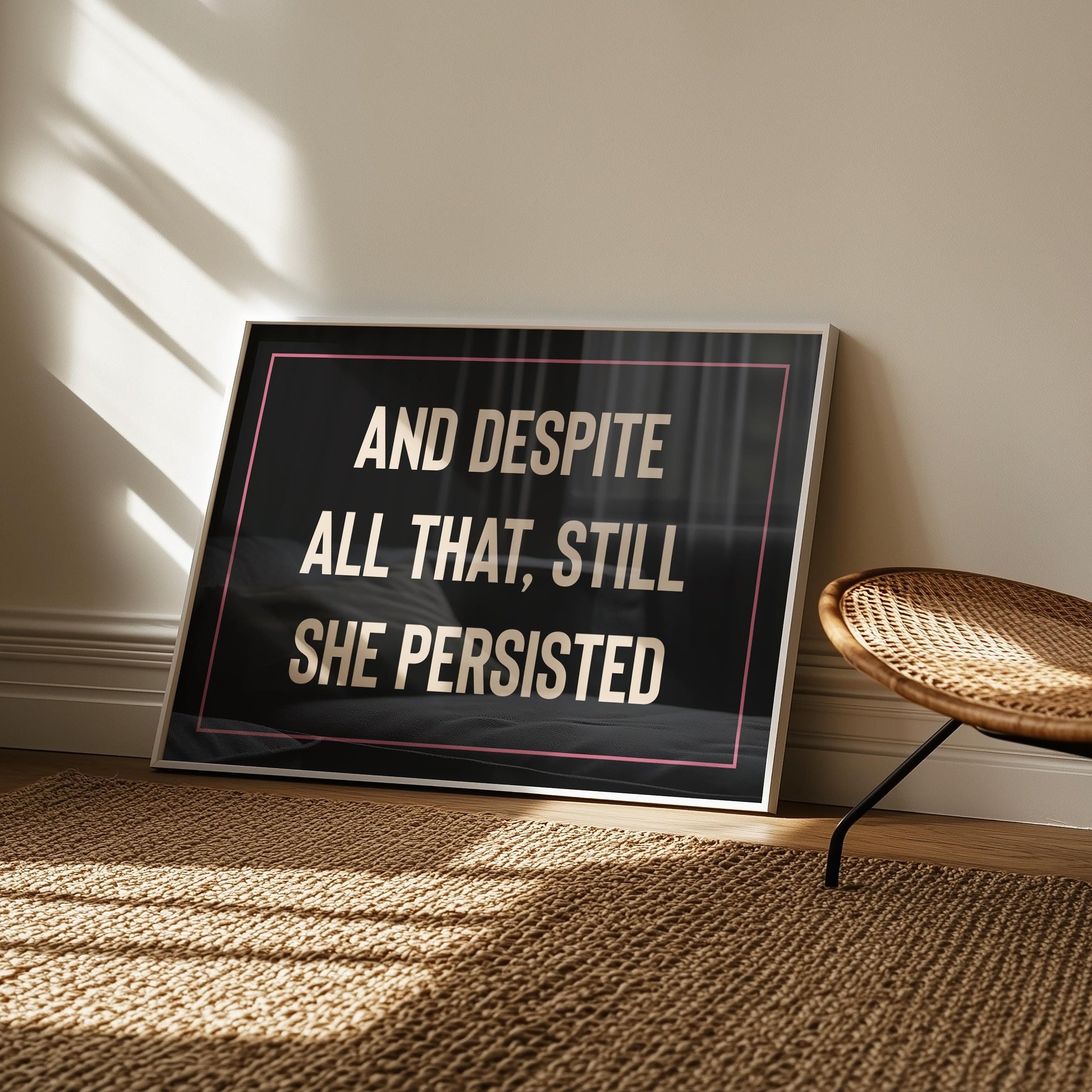 Customizable Still She Persisted Print Poster ONLY, Protest Art, Feminism Wall Decor, Social Justice Poster, Activism Art, Gender Equality