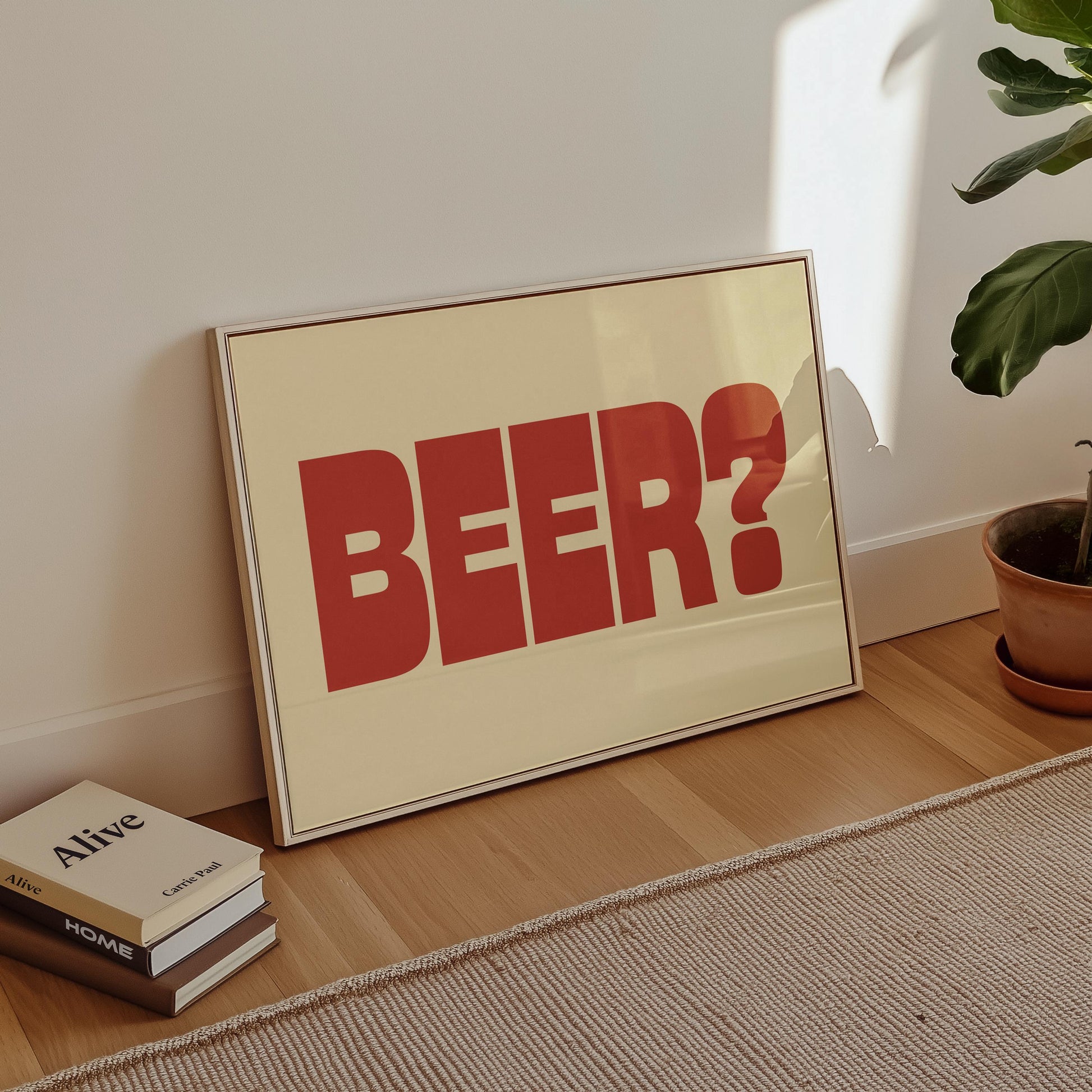 Customizable BEER? Art Print Poster ONLY, kitchen Art, Dining Room Wall Decor, Funny Adult Poster, beer Lover Print, Minimalist beer Art