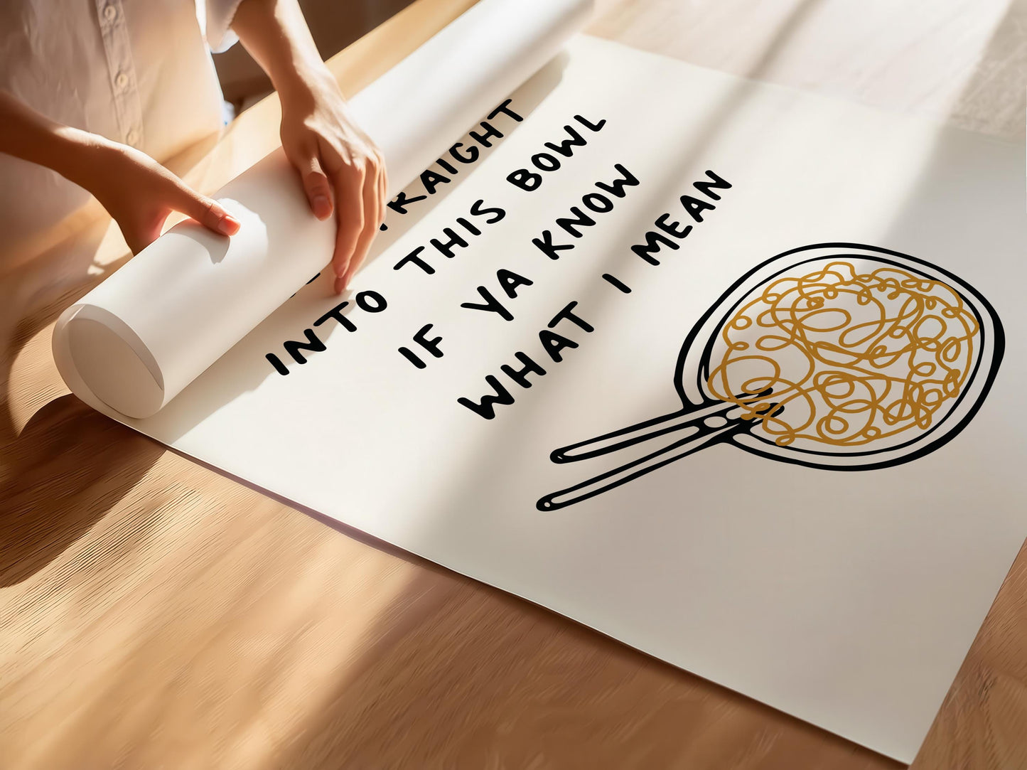 Customizable Ramen my face into this bowl, Art Print Poster ONLY, funny kitchen Art, Bold Kitchen Wall Decor, Funny Ramen Poster, Foody Art
