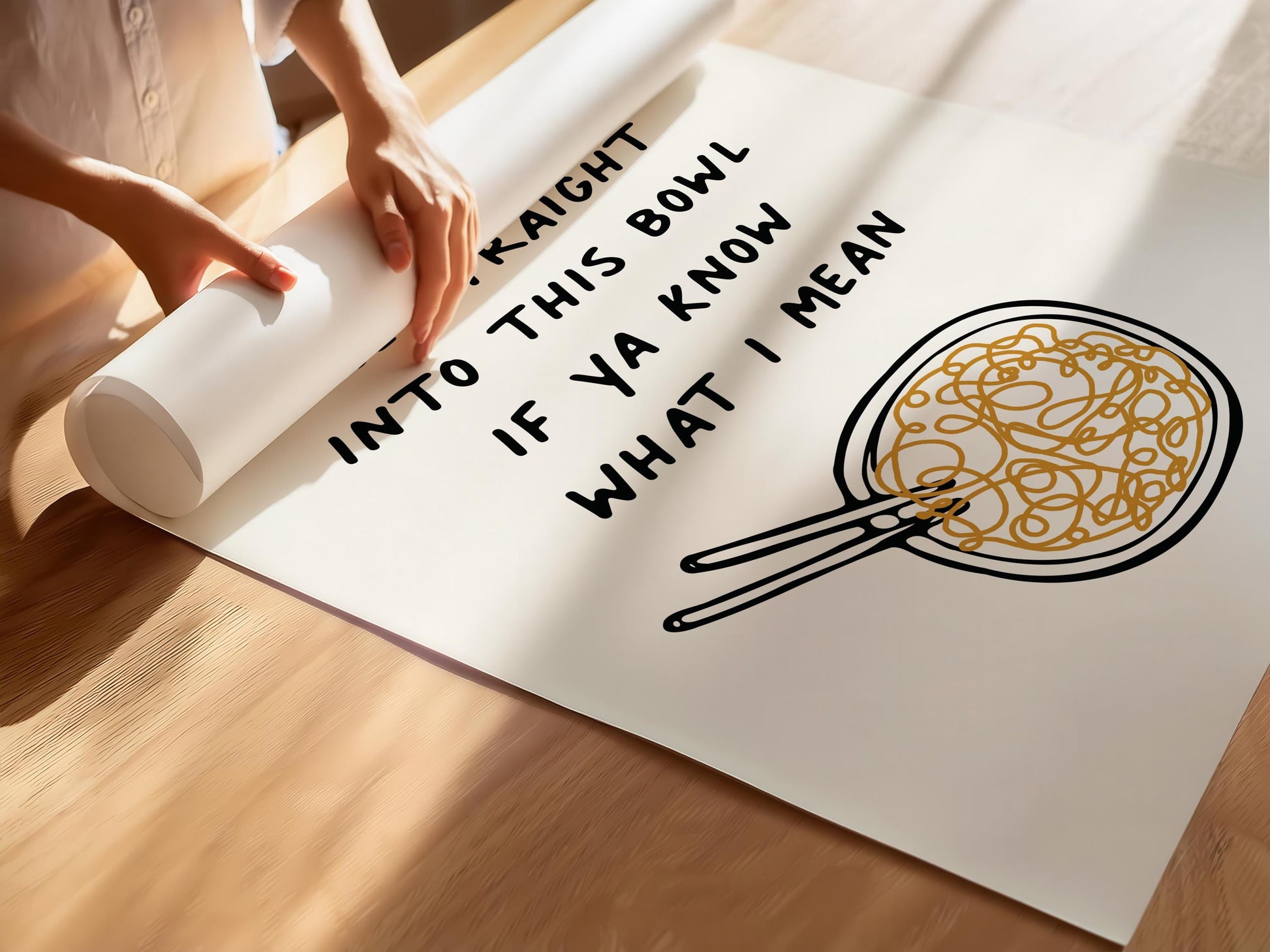 Customizable Ramen my face into this bowl, Art Print Poster ONLY, funny kitchen Art, Bold Kitchen Wall Decor, Funny Ramen Poster, Foody Art