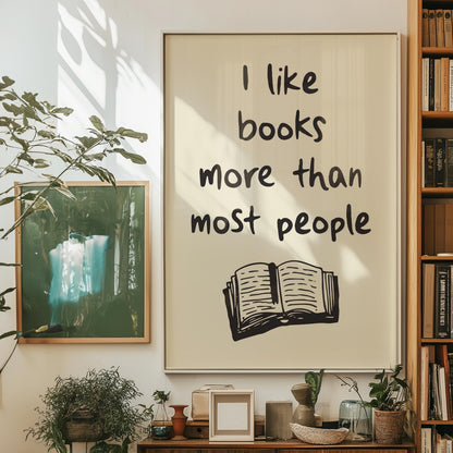 Customizable Books Over People Art Print Poster ONLY, Book Art, Library Wall Decor, Bookstagram Poster, Maximalist reading books poster