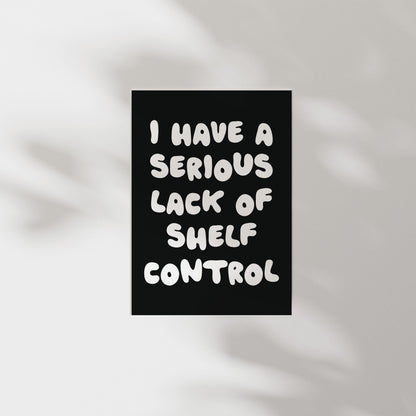 Customizable No Shelf Control Art Print Poster ONLY, Book Art, Library Wall Decor, Bookstagram Poster, Maximalist reading books poster