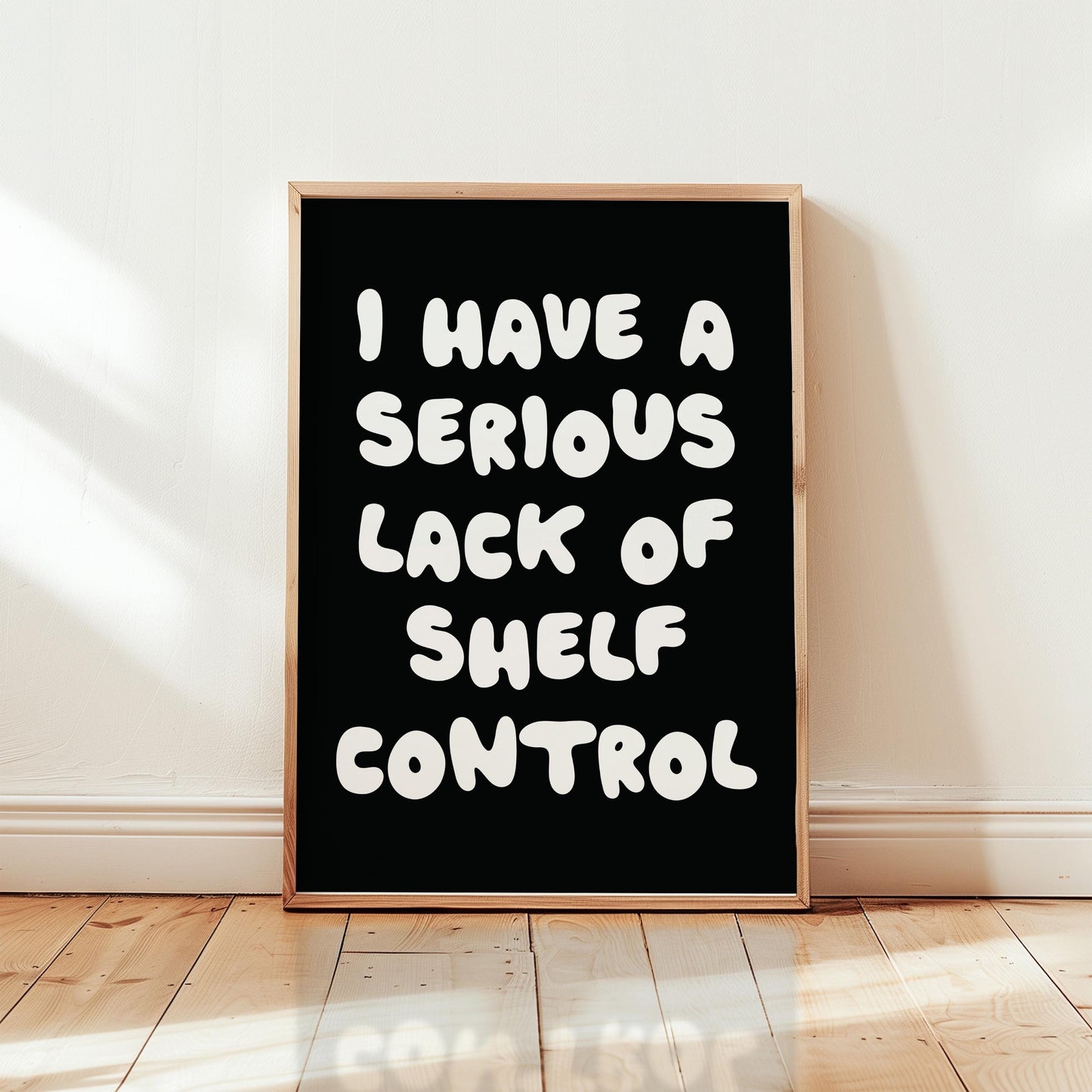 Customizable No Shelf Control Art Print Poster ONLY, Book Art, Library Wall Decor, Bookstagram Poster, Maximalist reading books poster