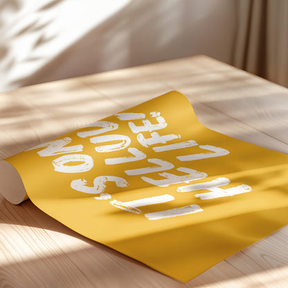Customizable It's One Helluva Life! Art Print Poster ONLY, Live Fully Mindful Print, Enjoy The Now Wall art, One Life Live it, Custom Colors