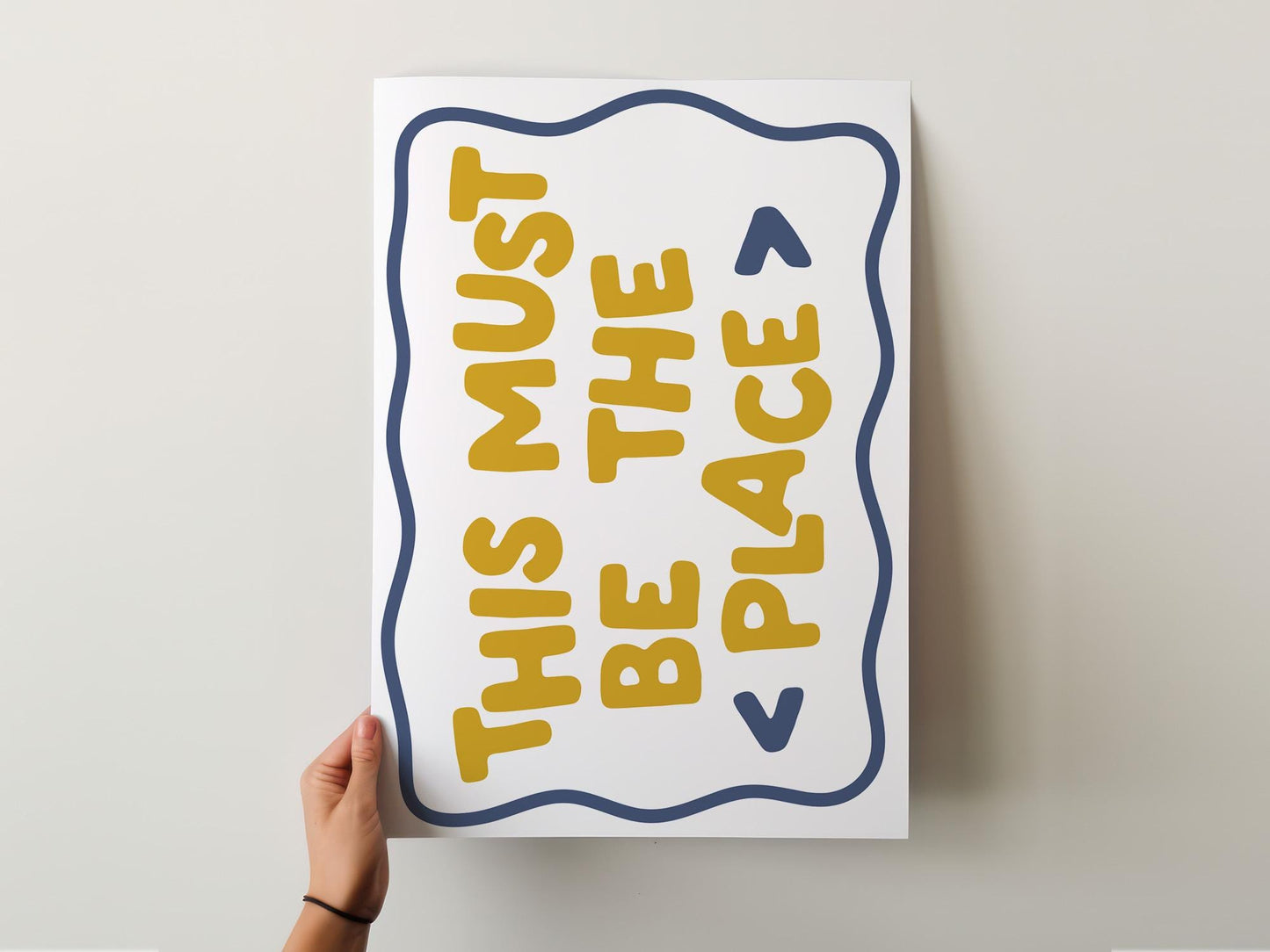 Customizable This Must Be The Place Art Print Poster ONLY, Hallway Art, Welcome Wall Decor, Entryway Print, Maximalist Doodle Art Print