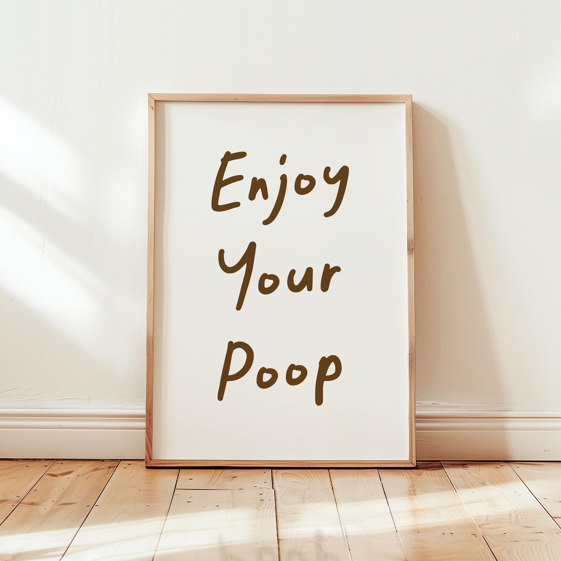 Customizable Enjoy Your Poop, Art Print Poster ONLY, Funny Bathroom Art, Toilet Wall Decor, Funny Powder Room Print, Custom Colours