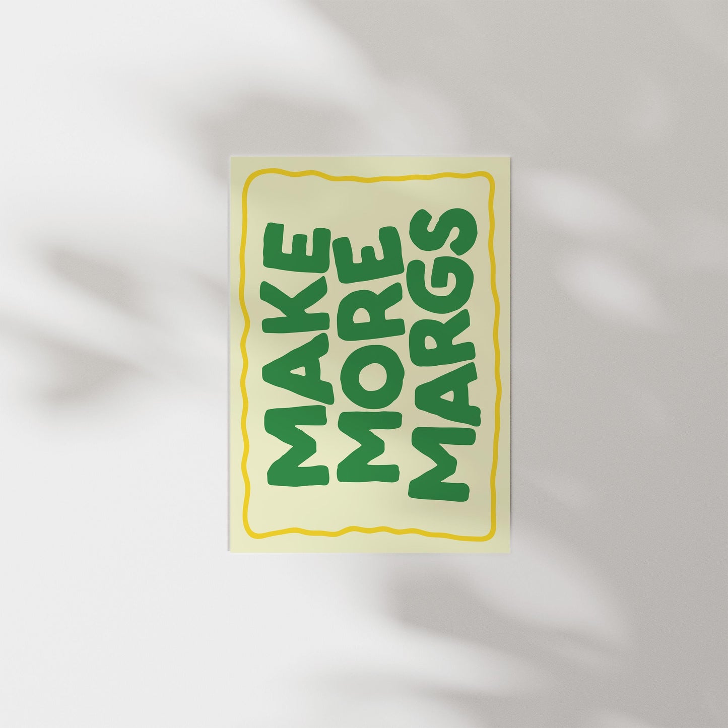 Customizable Make More Margs Art Print Poster ONLY, Kitchen Wall Art, funny Wall Decor for cocktail Lovers, Bar Decor, Make Margaritas