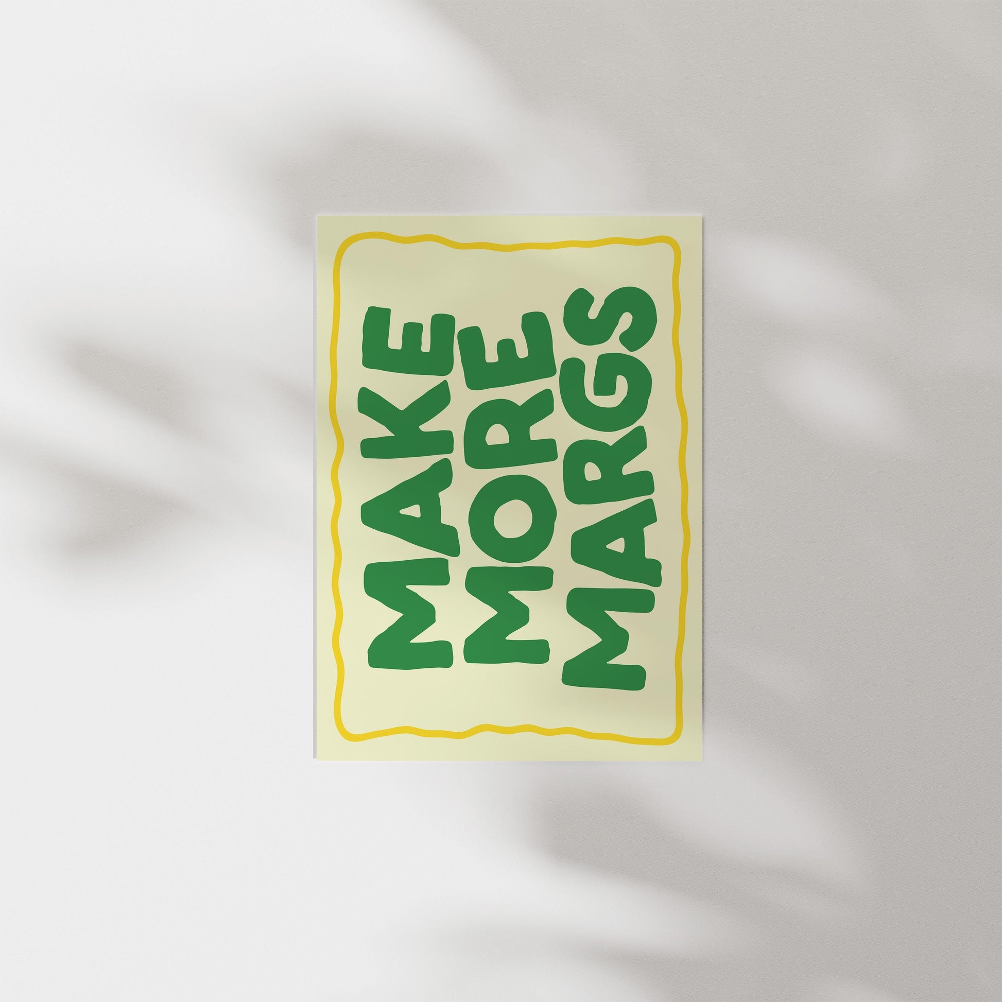 Customizable Make More Margs Art Print Poster ONLY, Kitchen Wall Art, funny Wall Decor for cocktail Lovers, Bar Decor, Make Margaritas