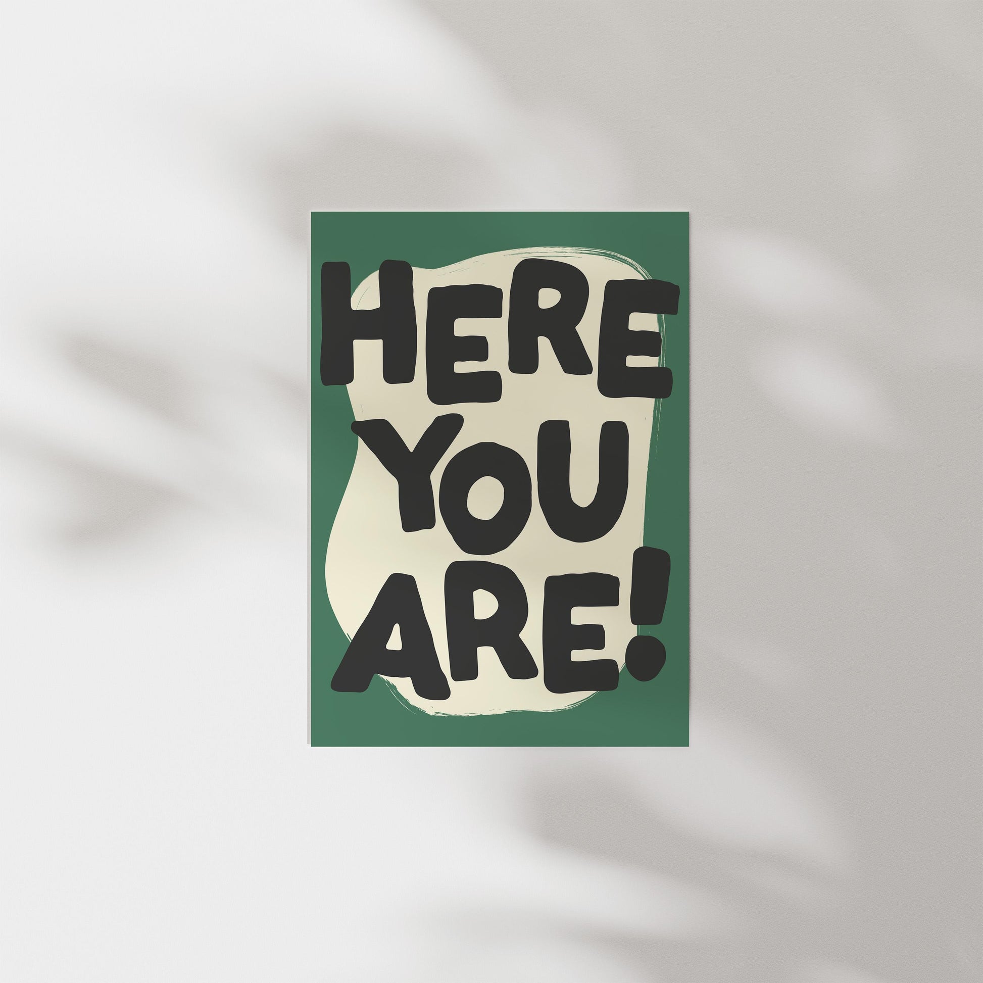 Customizable Here You Are! Art Print Poster ONLY, Hallway Art, Welcome Wall Decor, Entryway Print, Maximalist Doodle Art Print
