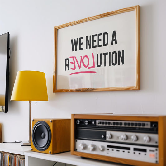 Customizable We Need A reEVOLution Print Poster ONLY, Protest Art, Feminist Wall Decor, Social Justice Poster, Activism Art, Custom Colours