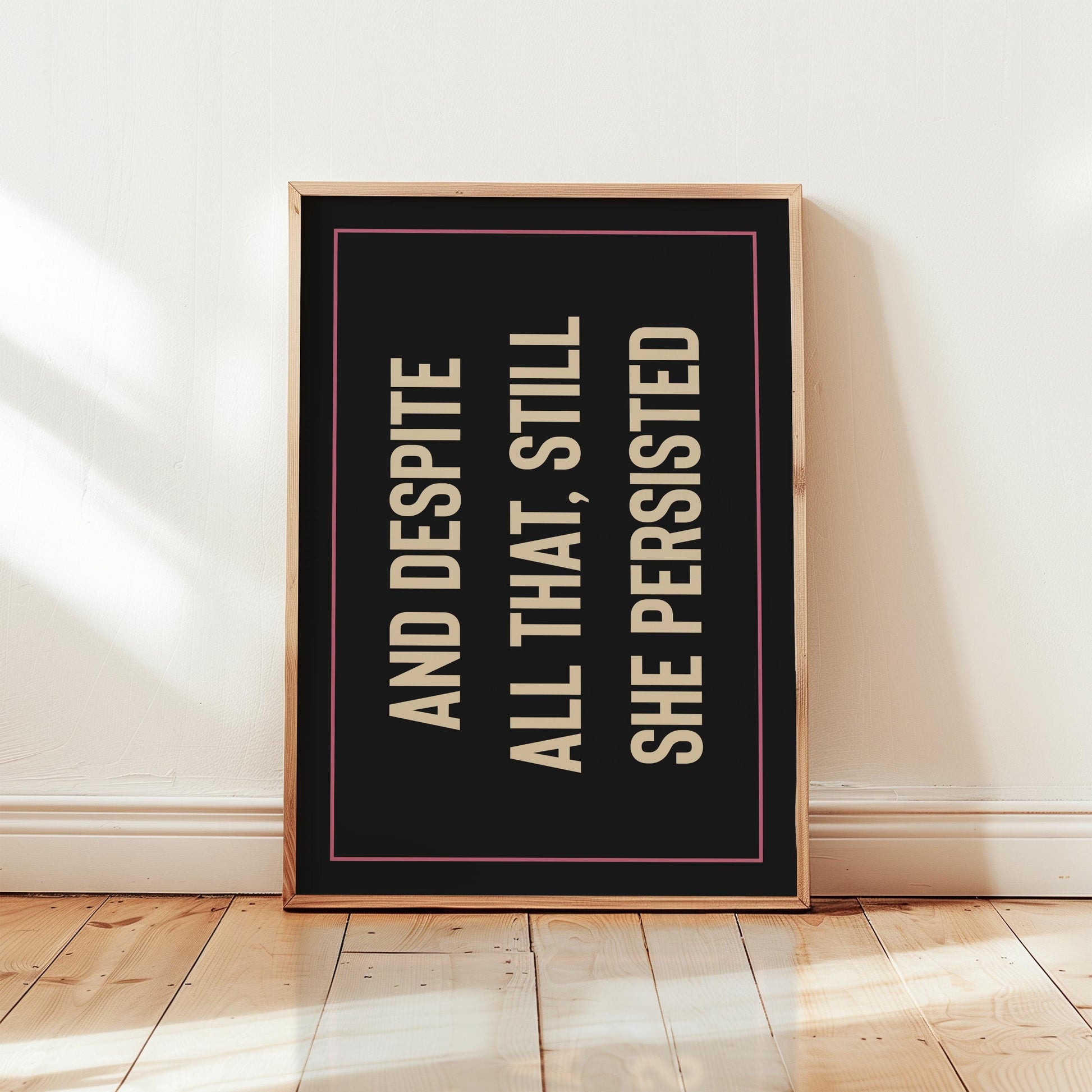 Customizable Still She Persisted Print Poster ONLY, Protest Art, Feminism Wall Decor, Social Justice Poster, Activism Art, Gender Equality