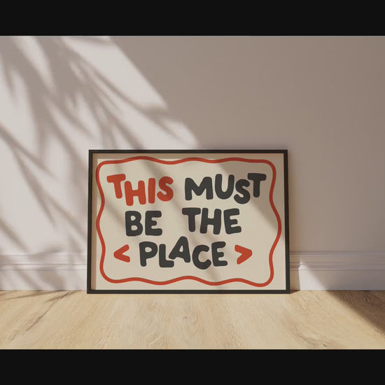 Customizable This Must Be The Place Art Print Poster ONLY, Hallway Art, Welcome Wall Decor, Entryway Print, Maximalist Doodle Art Print