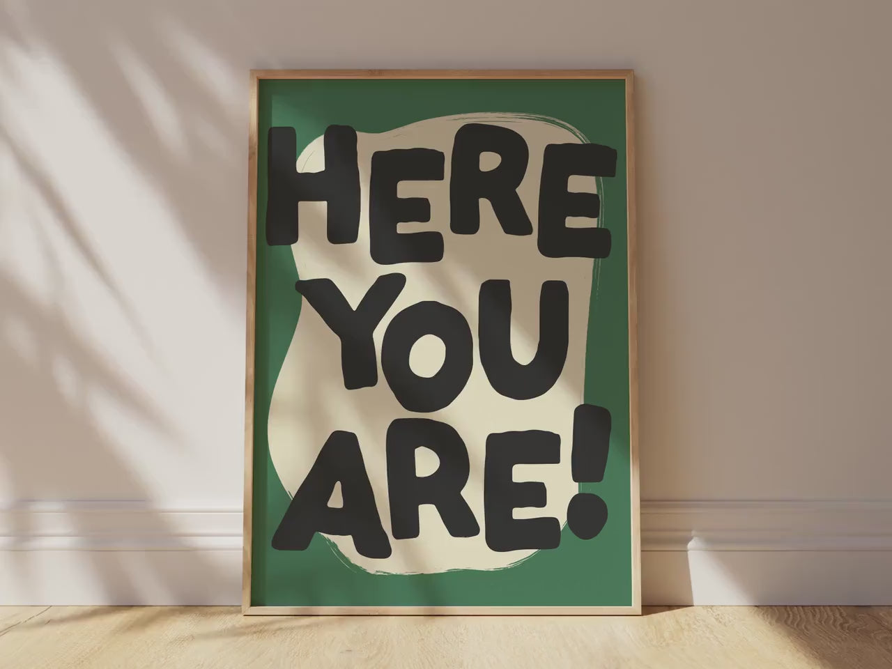 Customizable Here You Are! Art Print Poster ONLY, Hallway Art, Welcome Wall Decor, Entryway Print, Maximalist Doodle Art Print
