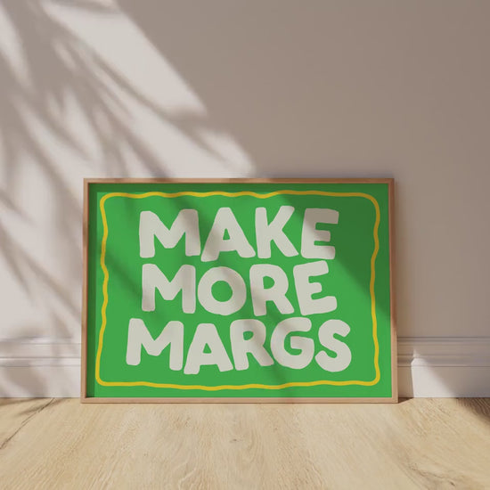 Customizable Make More Margs Art Print Poster ONLY, Kitchen Wall Art, funny Wall Decor for cocktail Lovers, Bar Decor, Make Margaritas
