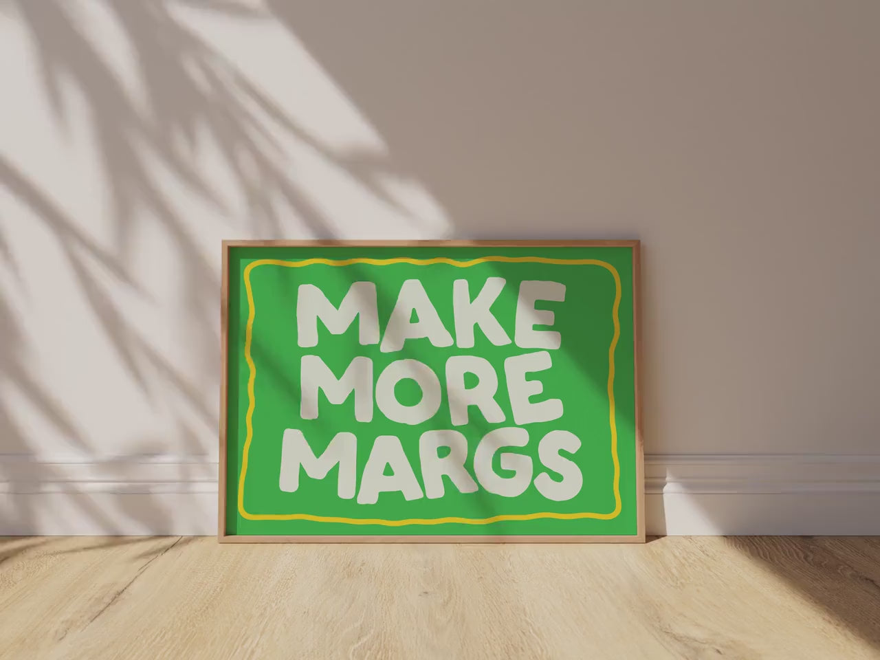 Customizable Make More Margs Art Print Poster ONLY, Kitchen Wall Art, funny Wall Decor for cocktail Lovers, Bar Decor, Make Margaritas