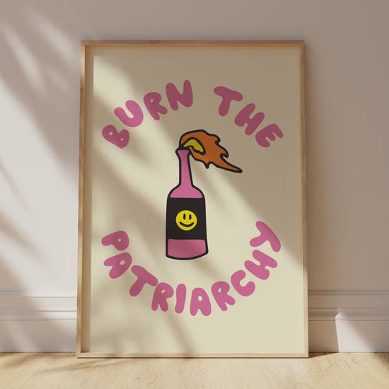 Customizable Burn The Patriarchy Print Poster ONLY, Protest Art, Feminism Wall Decor, Social Justice Poster, Activism Art, Gender Equality