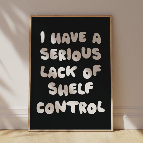 Customizable No Shelf Control Art Print Poster ONLY, Book Art, Library Wall Decor, Bookstagram Poster, Maximalist reading books poster
