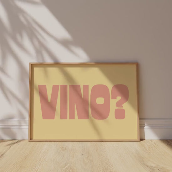 Customizable VINO? Art Print Poster ONLY, kitchen Art, Dining Room Wall Decor, Funny Wine Lover Print, Minimal Wine Art, Custom Colors