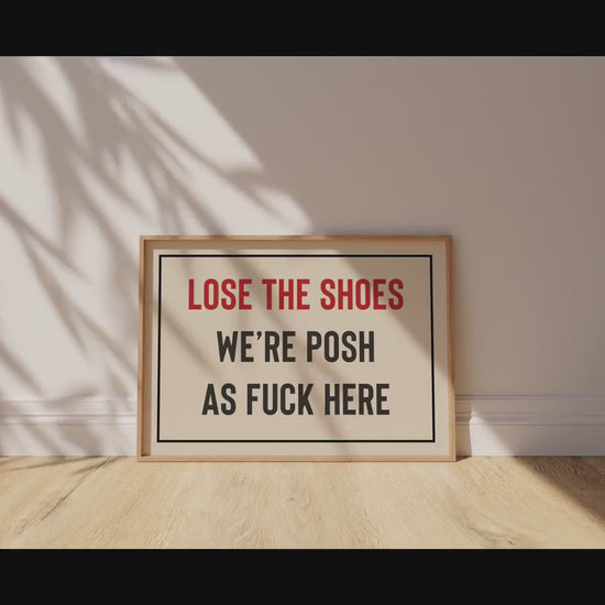 Customizable Lose The Shoes Art Print Poster ONLY, Hallway Art, Funny Welcome Wall Decor, Sarcastic Entryway Print, Minimal Mudroom Art